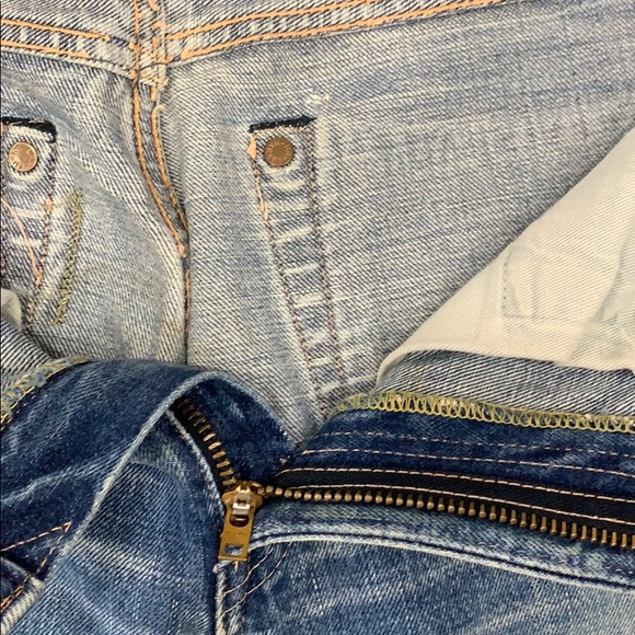 BLUE BLUE Japan rare patch-distressed jeans - Picture 9 of 16